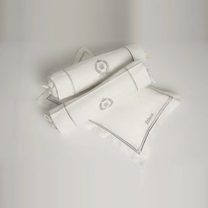 Egyptian Cotton Baby Pillow & Bolsters Set - Platinum White - Count & Countess