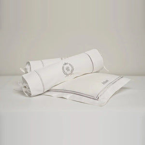 Egyptian Cotton Baby Pillow & Bolsters Set - Platinum White - Count & Countess