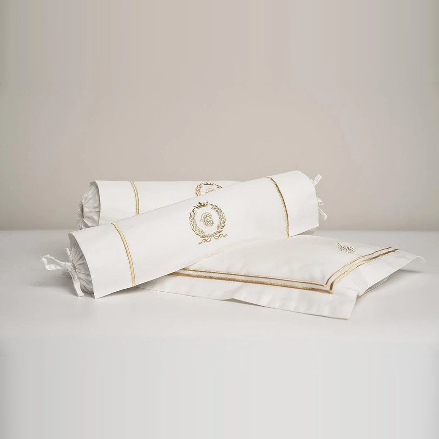 Egyptian Cotton Baby Pillow & Bolsters Set - Royal White - Count & Countess
