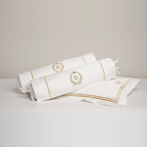 Egyptian Cotton Baby Pillow & Bolsters Set - Royal White - Count & Countess