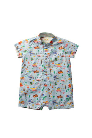 Maison Q Eissasaurus Reversible Boy Onesie