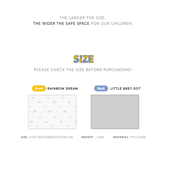 Parklon Air Bubble Up Play Mat - Rainbow Dream / Little Star Light Grey - image 14 - Happikiddo.com