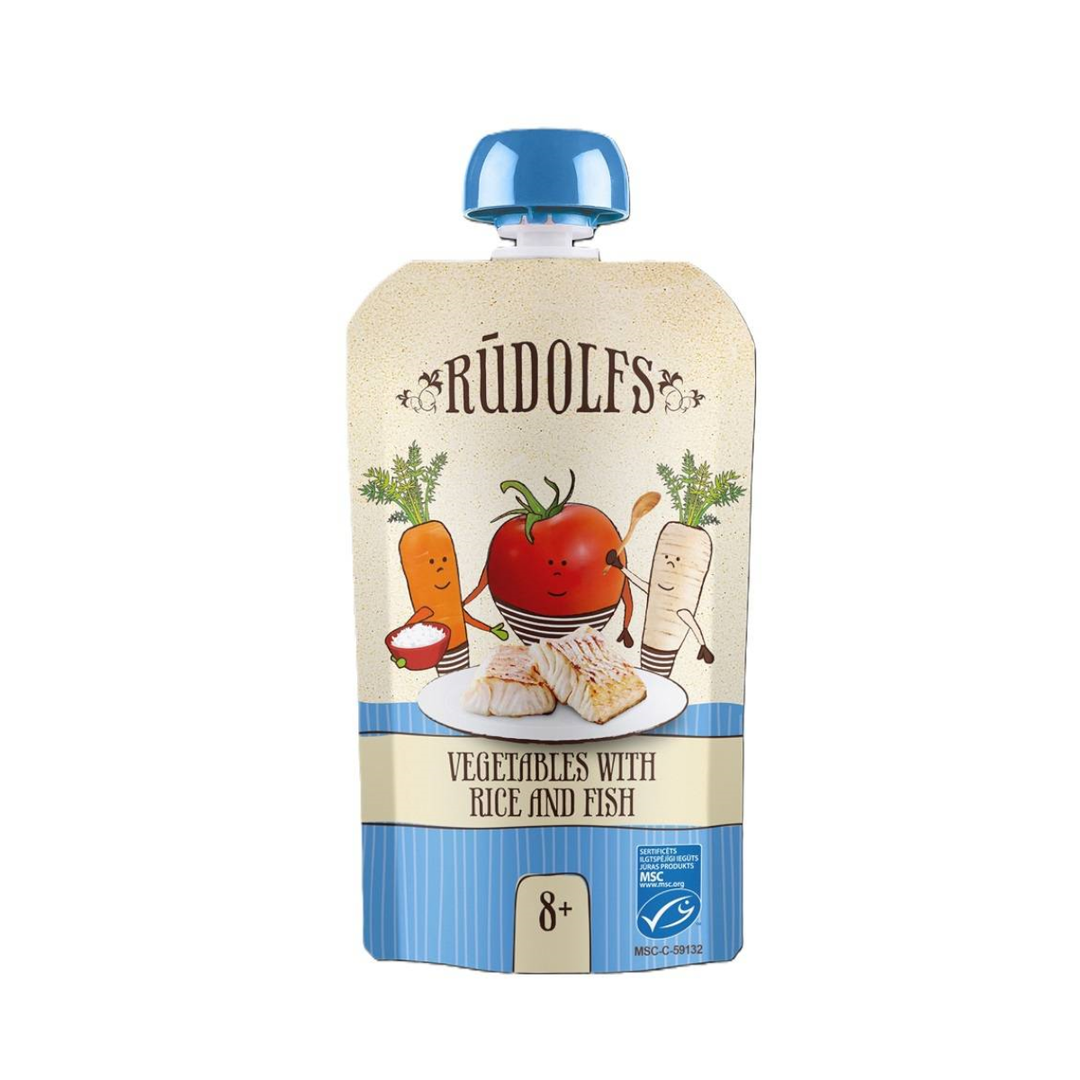 Rudolfs Organic Vegetables With Rice And Fish (8m+)