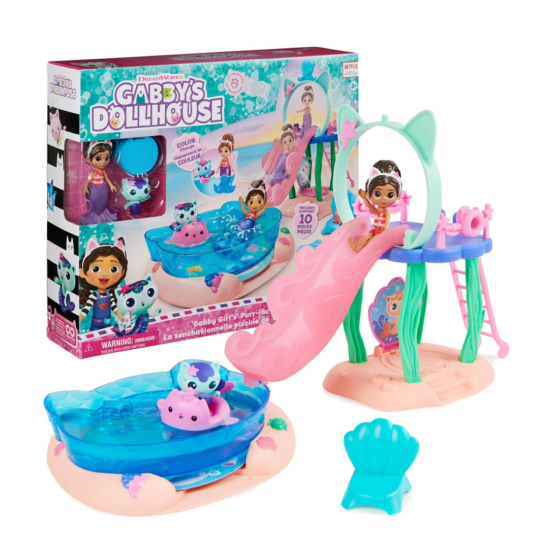 Gabby’s Dollhouse Pool Playset with Figures and Accessories
