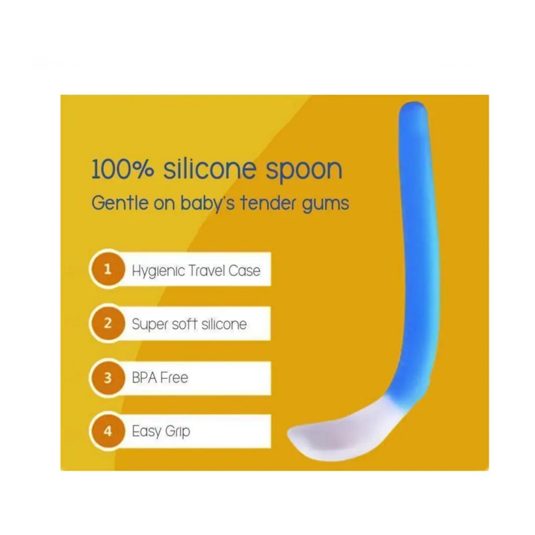 Nuby Garden Fresh - Silicone spoon with hygenic case (4 months +)