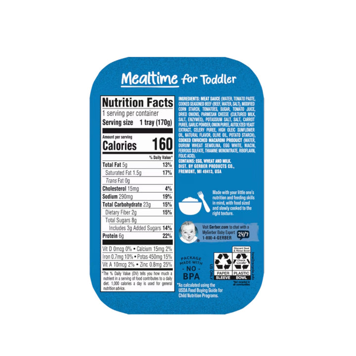 Gerber 100% Pear Juice + Gerber Spaghetti Rings in Meat Sauce x2