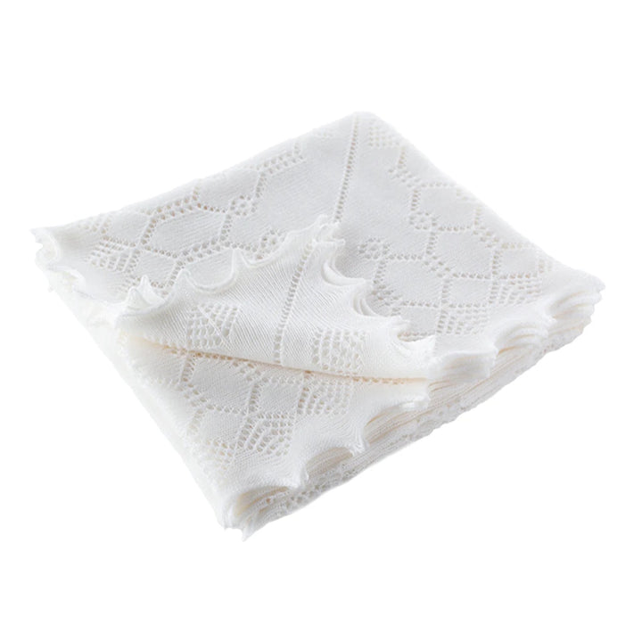 G.H. Hurt & Son Elegant Soft Wool Baby Shawl - Ivory White