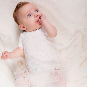 G.H. Hurt & Son Super-fine Merino Wool Christening Shawl