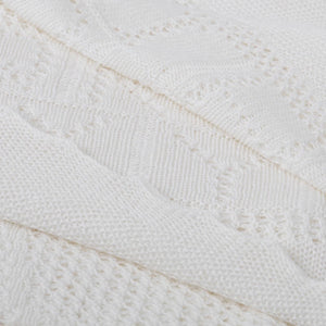 G.H. Hurt & Son Teddy Alphabet Baby Shawl - White