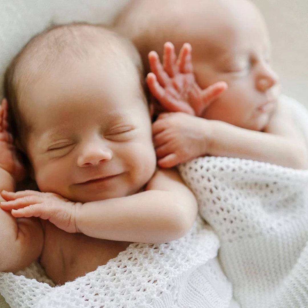 G.H. Hurt & Son Teddy Alphabet Baby Shawl - White
