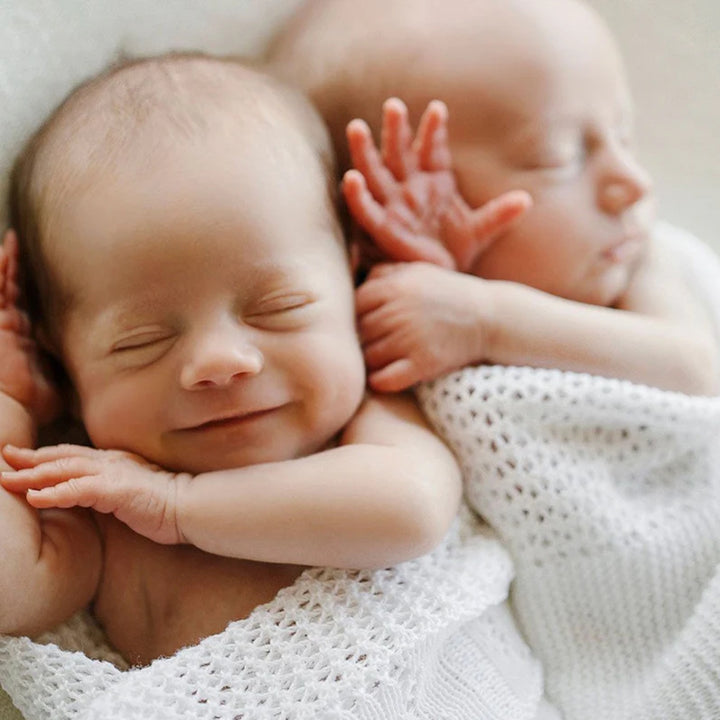 G.H. Hurt & Son Teddy Alphabet Baby Shawl - White