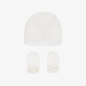 G.H. Hurt & Son Cashmere Baby Hat and Mittens for Newborn