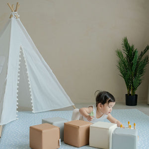 GingerBubs Speckled Play Mat Large - Baby Blue - image 2 - Happikiddo.com