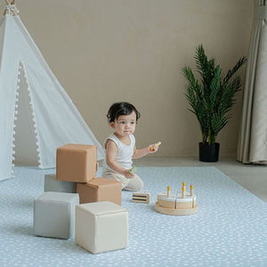 GingerBubs Speckled Play Mat Large - Baby Blue - image 4 - Happikiddo.com