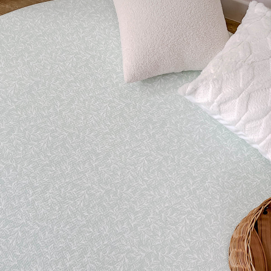 GingerBubs Round Mat Rimba Mint Green