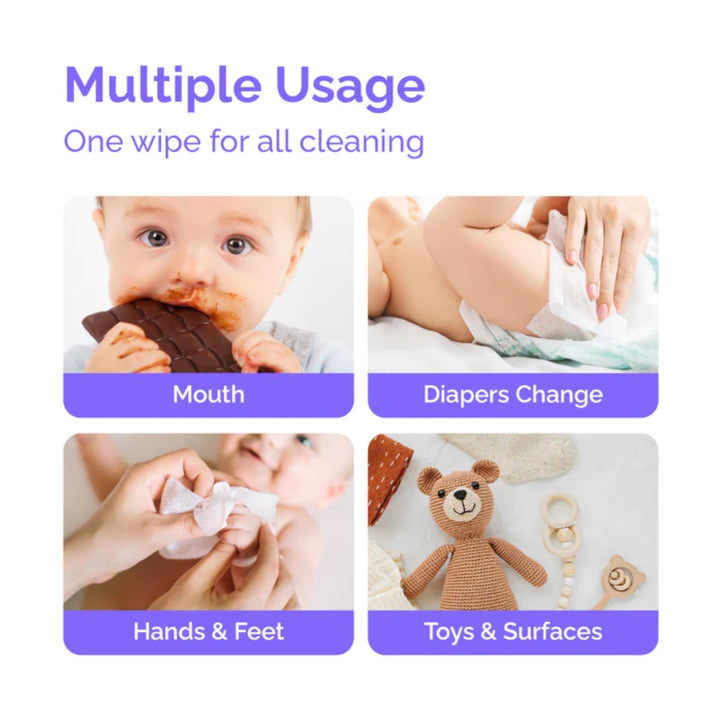 Hoppi Glacier Water Wipes (20 wipes x 5 packs)