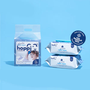 Hoppi Glacier Water Wipes (80 wipes X 2 packs)