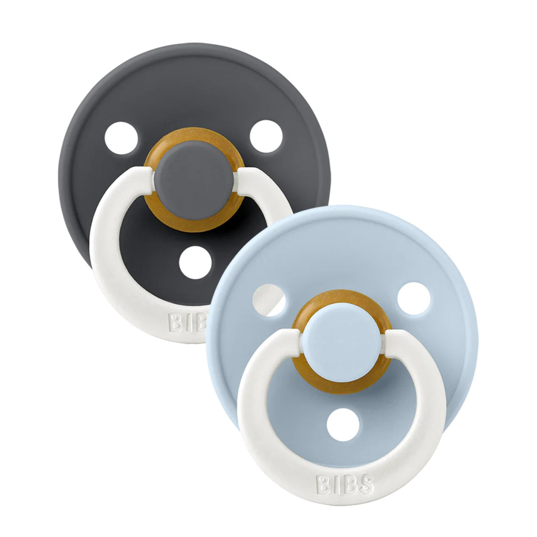 BIBS 2 Pack Colour Latex Pacifier (Glow in the Dark)