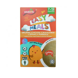 Gnubkins Organic Chicken, Cauliflower & Spinach Porridge (7 - 12 months)