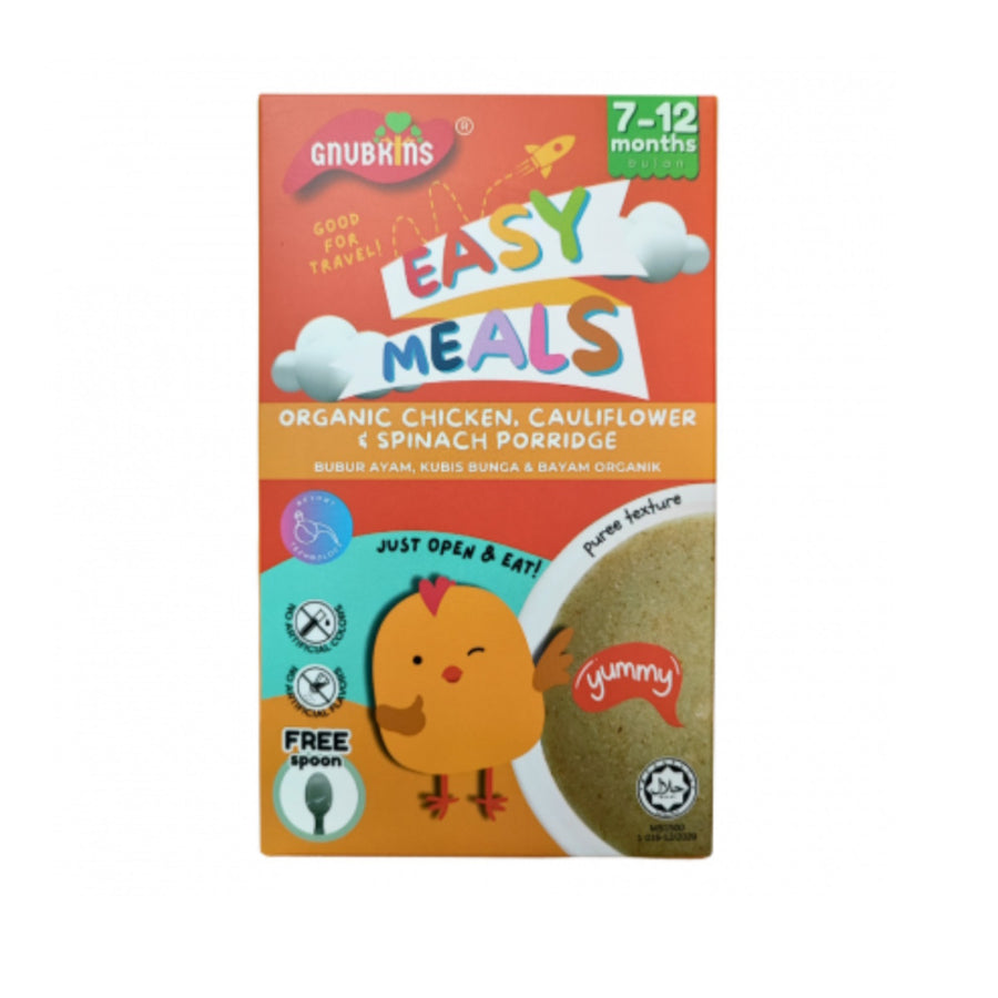 Gnubkins Organic Chicken, Cauliflower & Spinach Porridge (7 - 12 months)