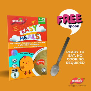 Gnubkins Organic Chicken, Cauliflower & Spinach Porridge (7 - 12 months)