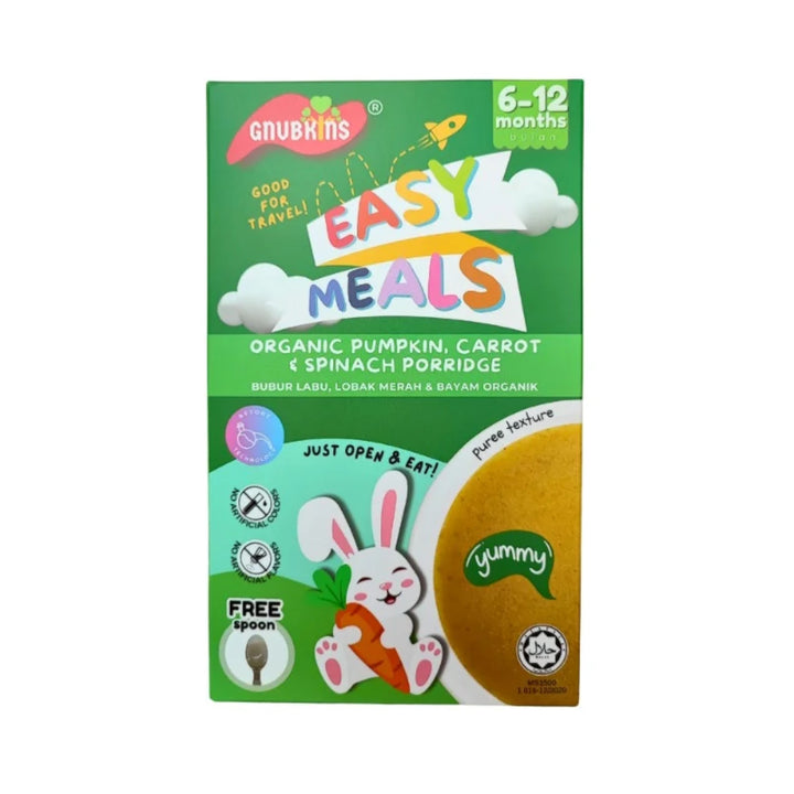 Gnubkins Organic Pumpkin, Carrot & Spinach Porridge (6-12 months)