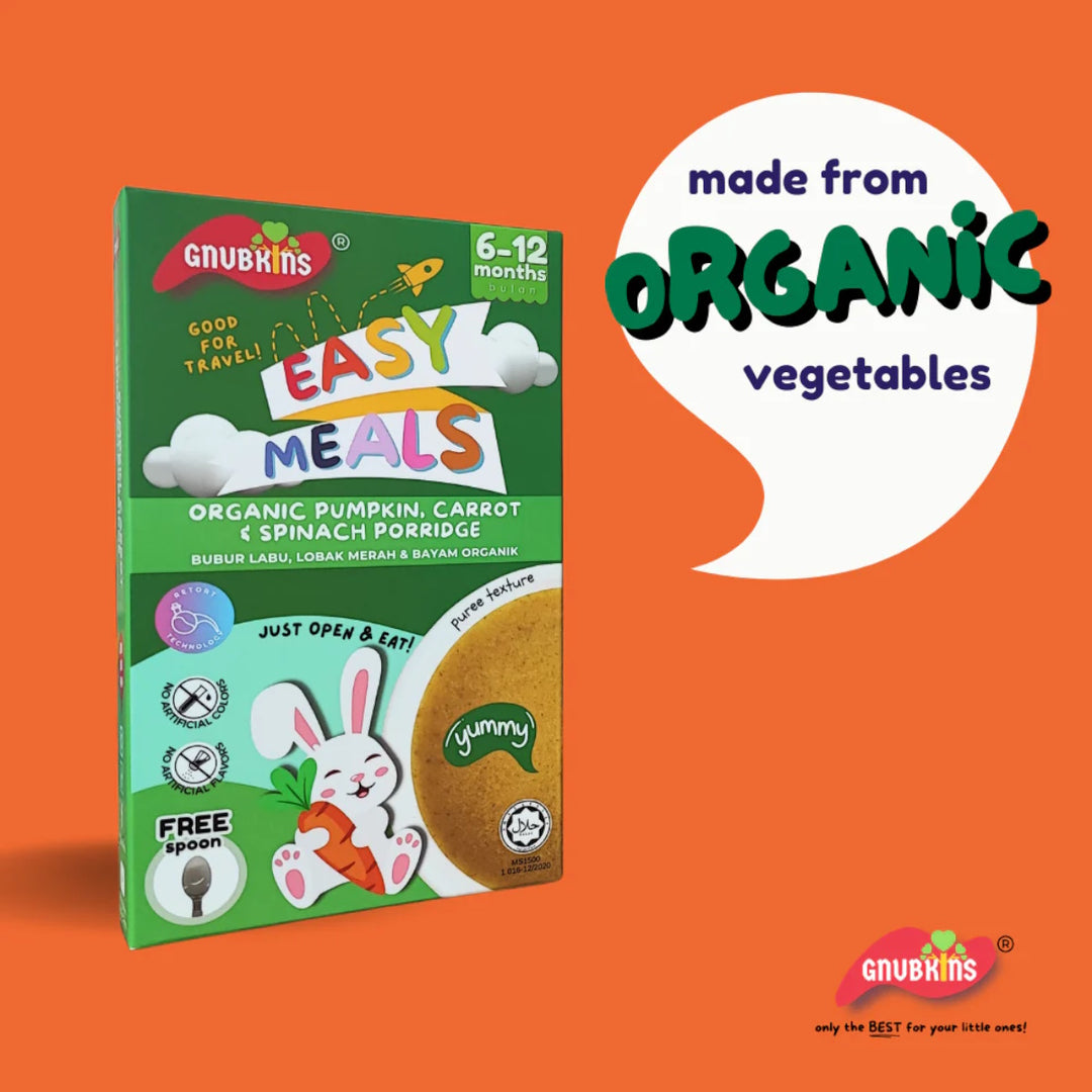 Gnubkins Organic Pumpkin, Carrot & Spinach Porridge (6-12 months)