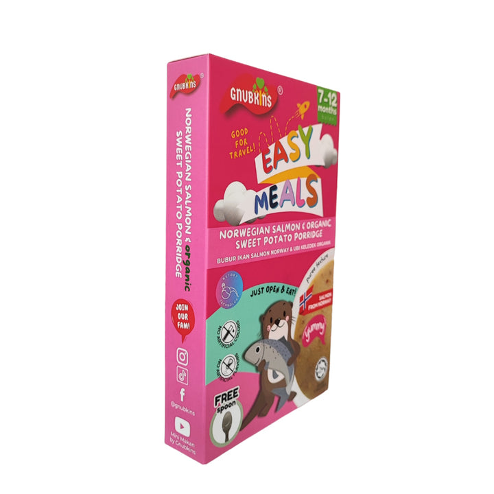 Gnubkins Norwegian Salmon & Organic Sweet Potato Porridge (7 - 12 months)