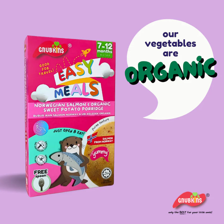 Gnubkins Norwegian Salmon & Organic Sweet Potato Porridge (7 - 12 months)