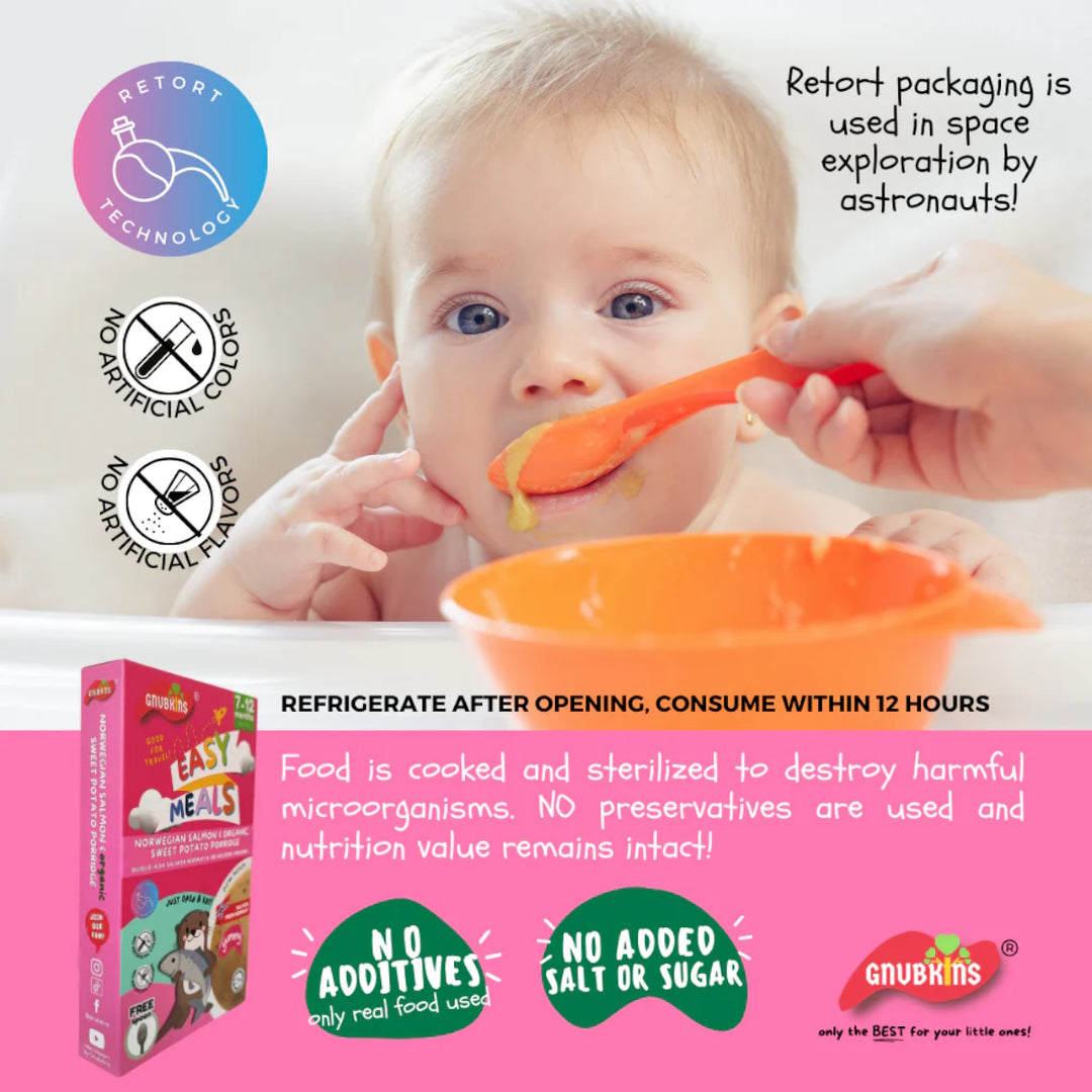 Gnubkins Norwegian Salmon & Organic Sweet Potato Porridge (7 - 12 months)