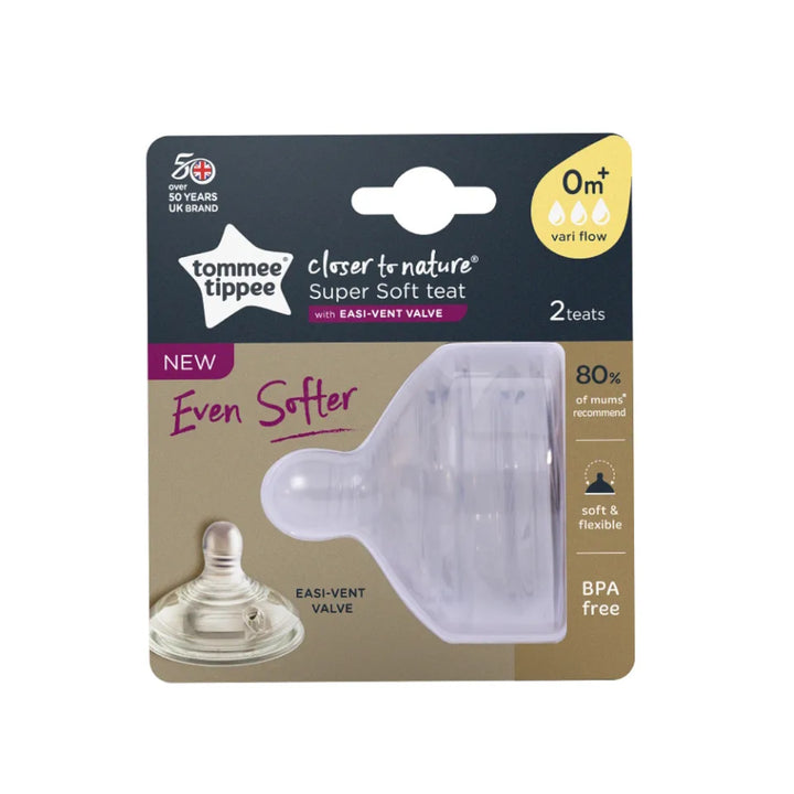 Tommee Tippee Closer to Nature Super Soft Teat - 2 Pack