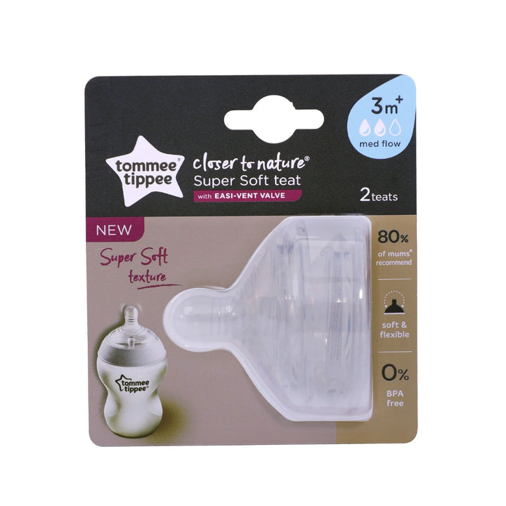 Tommee Tippee Closer to Nature Super Soft Teat - 2 Pack