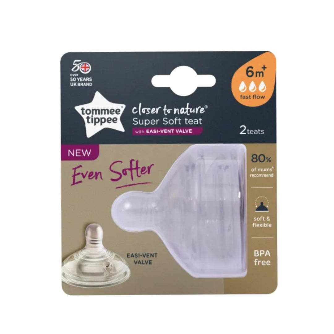 Tommee Tippee Closer to Nature Super Soft Teat - 2 Pack