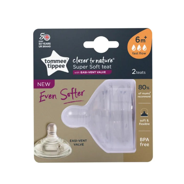 Tommee Tippee Closer to Nature Super Soft Teat - 2 Pack