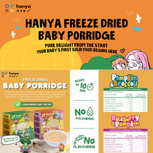 Hanya Freeze Dried Baby Porridge (6m+) - 14g x 3packs