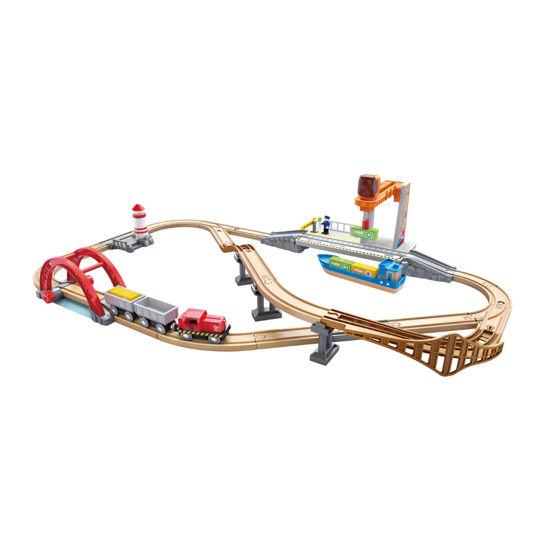 Hape Sea & Rail Cargo Transport Set