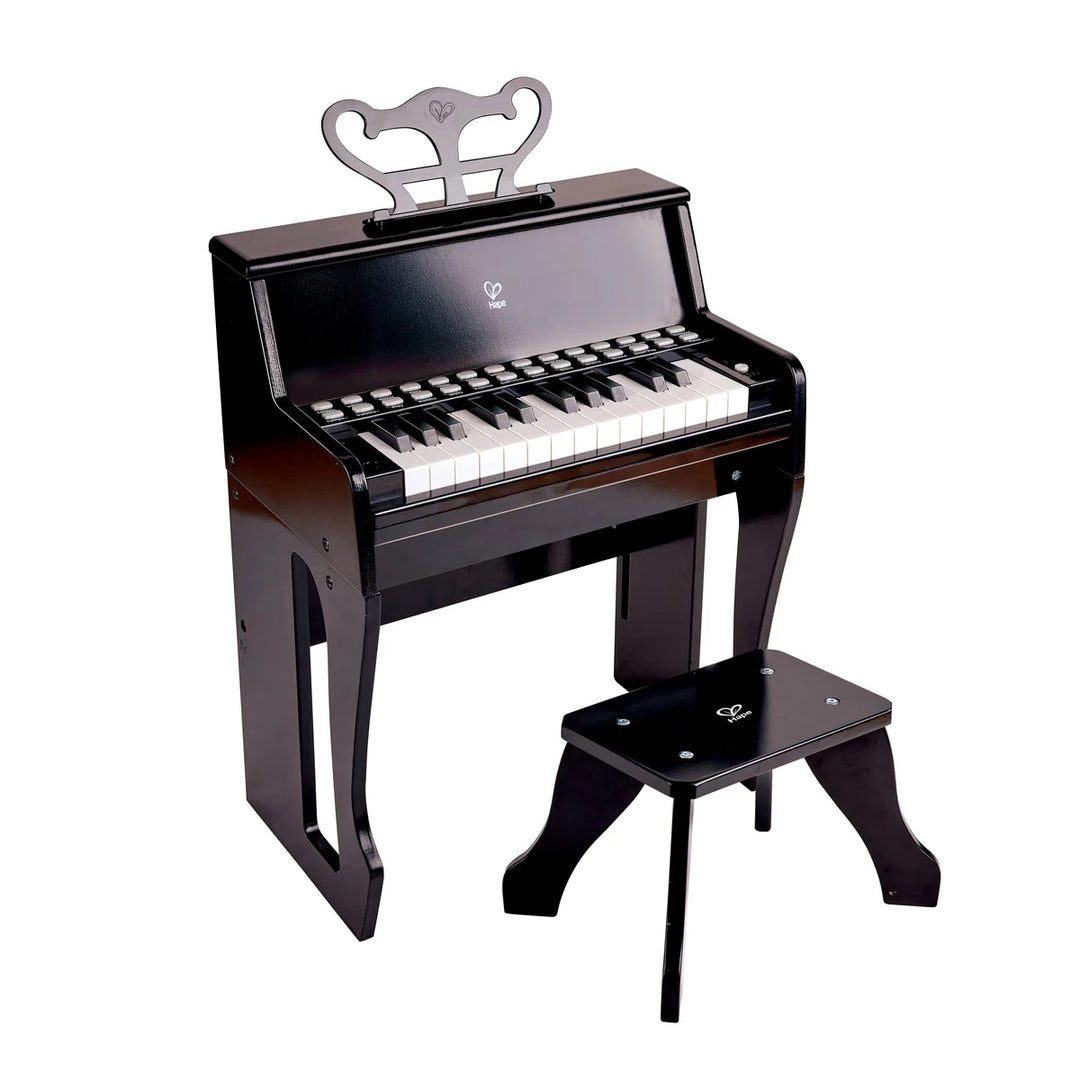 Hape Learn With Light Piano with Stool 25 keys Black