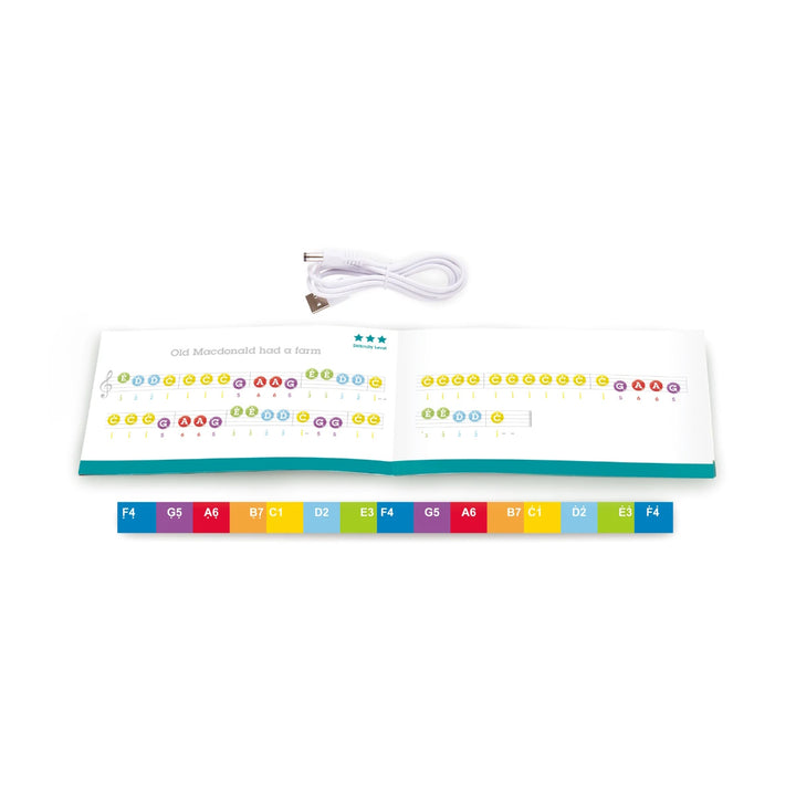 Hape Learn With Light Piano with Stool 25 keys Black