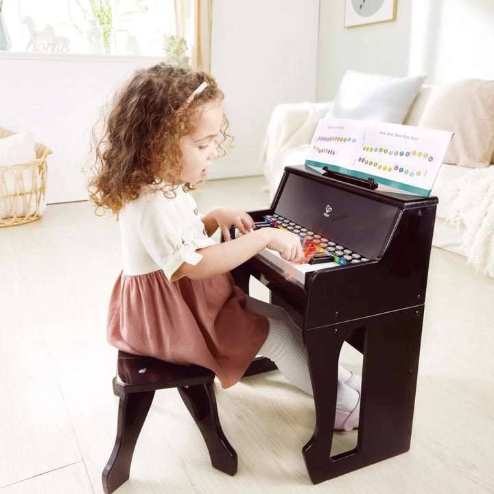 Hape Learn With Light Piano with Stool 25 keys Black