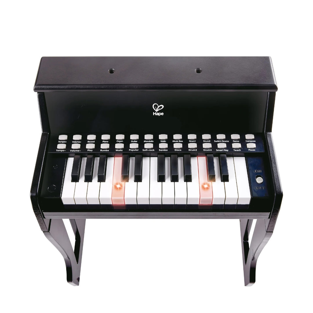 Hape Learn With Light Piano with Stool 25 keys Black