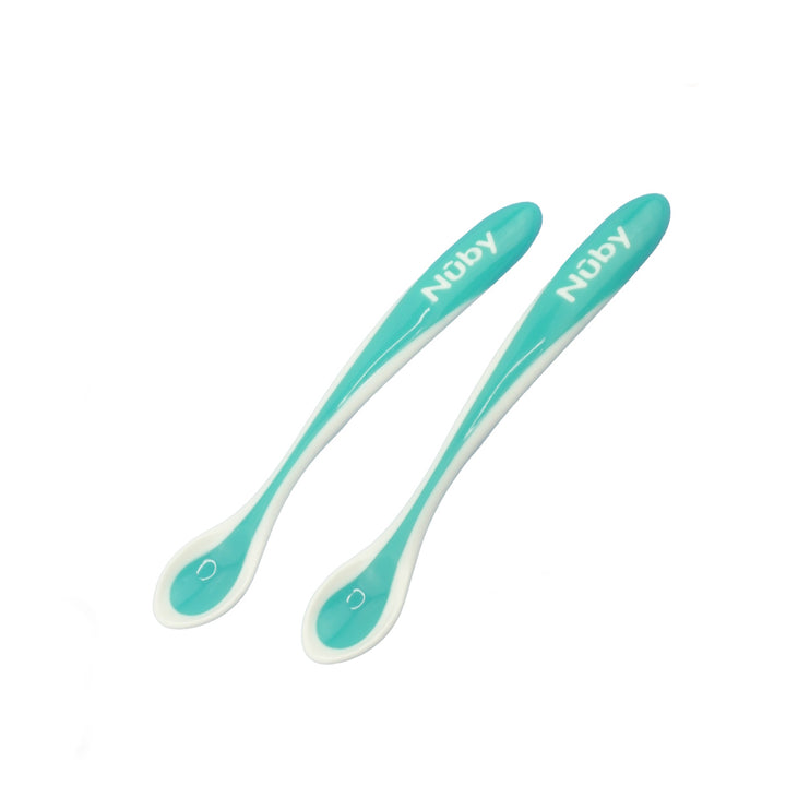 Nuby 2Pk Heat Sensetive White Tip Soft Edge Spoons