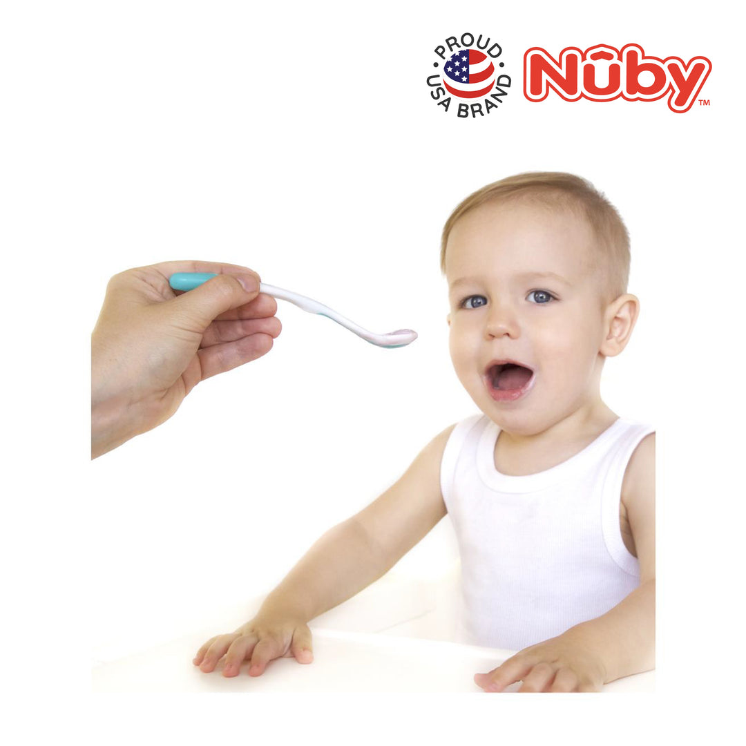 Nuby 2Pk Heat Sensetive White Tip Soft Edge Spoons