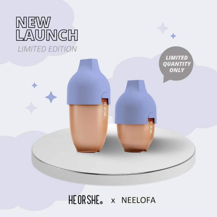 HE OR SHE NEELOFA (LIMITED) Ultra Wide Neck Baby Bottle - Purple