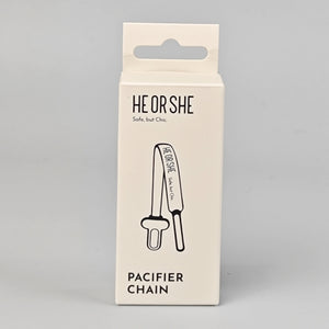 HE OR SHE Silicone Pacifier Chain