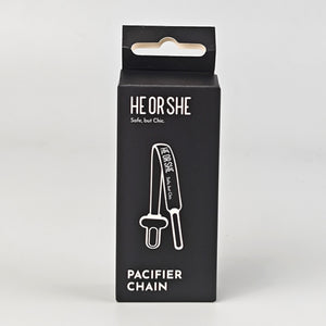 HE OR SHE Silicone Pacifier Chain