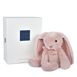 Histoire d'Ours Preppy Chic pink rabbit with gift box