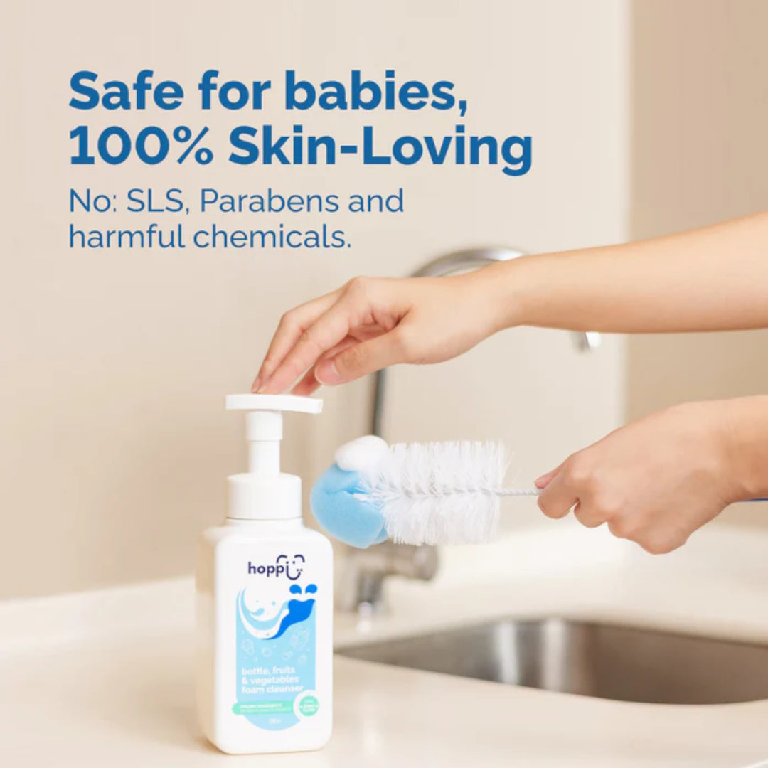 Hoppi Baby Bottle, Fruit, Vegetables Foam Cleanser 500ML