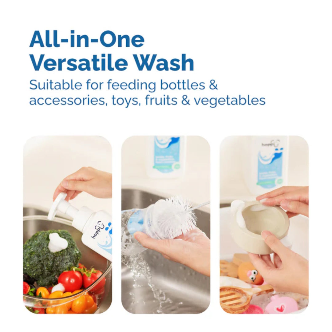 Hoppi Baby Bottle, Fruit, Vegetables Foam Cleanser 500ML