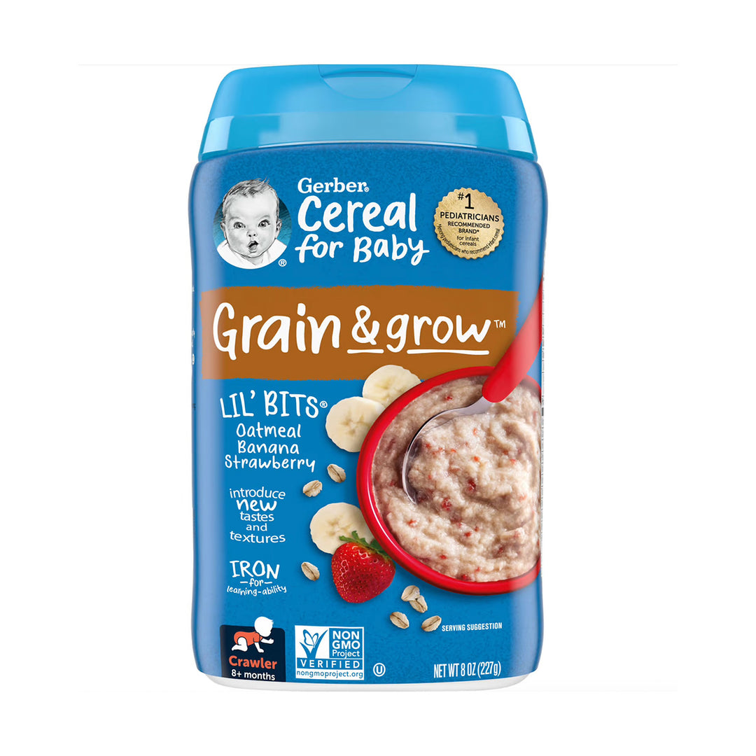 Gerber Cereal for Toddler Grain & Grow Oatmeal Banana Strawberry 227g
