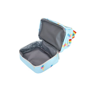 Kids Thermal Lunch Bag in Ice Cream Print with Rainbow Strap